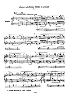 Rondo à la Krakowiak, Op.14: For piano by Frédéric Chopin