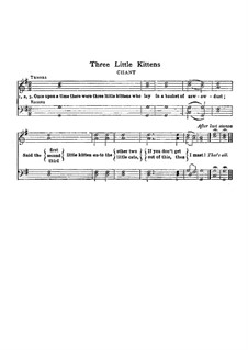 Three Little Kittens: For choir by Unknown (works before 1850)