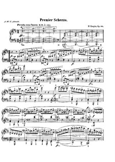 Scherzo No.1 B Minor, Op.20: For piano by Frédéric Chopin