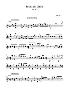 Sonate Sentimentale, Op.2: For guitar (high quality sheet music) by Ferdinando Carulli