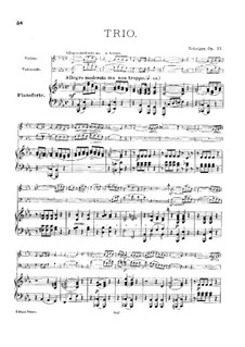 Piano Trio No.6, Op.77: Full score, parts by Carl Gottlieb Reissiger