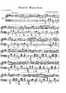 Mazurkas, Op.41: Complete set by Frédéric Chopin
