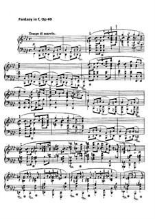 Fantasia in F Minor, Op.49: For piano by Frédéric Chopin