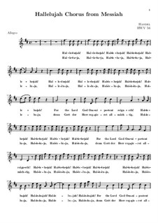 No.44 Hallelujah: Tenor part by Georg Friedrich Händel