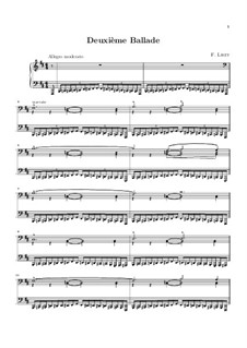 Ballade No.2 in B Minor, S.171: For piano (high quality sheet music) by Franz Liszt
