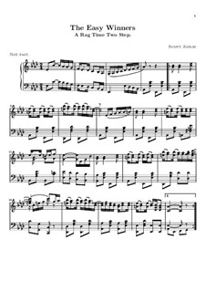 The Easy Winners: For piano (high quality sheet music) by Scott Joplin