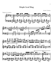 Maple Leaf Rag: For piano (high quality sheet music) by Scott Joplin