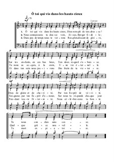 Ô toi qui vis dans les hauts cieux: Ô toi qui vis dans les hauts cieux by Jenny-Césarine Monsell-Wolf