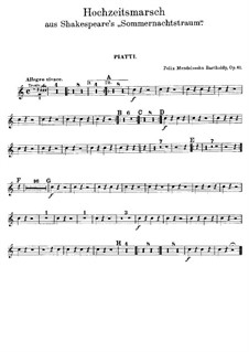 Wedding March: Percussion parts by Felix Mendelssohn-Bartholdy