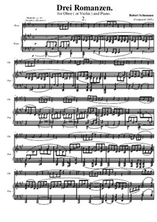 Three Romances for Oboe (or Violin) and Piano, Op.94: Romance No.2 by Robert Schumann