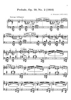 Two Pieces, Op.59: No.2 Prelude by Alexander Scriabin