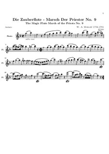 March of the Priests: Flute part by Wolfgang Amadeus Mozart