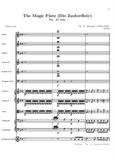 Hell's Vengeance Boils in My Heart: Full score by Wolfgang Amadeus Mozart