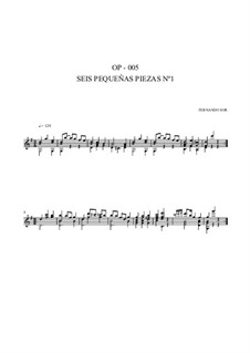 Six Little and Easy Pieces, Op.5: Complete set by Fernando Sor
