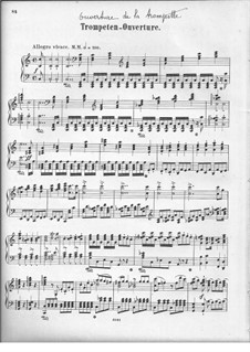 Trompeten-Ouvertüre (Trumpet Overture), Op.101: Version for piano by Felix Mendelssohn-Bartholdy