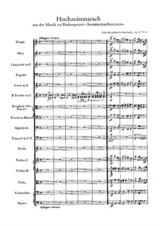 Wedding March: Full score by Felix Mendelssohn-Bartholdy