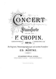 Complete Concerto: Version for two pianos four hands by Frédéric Chopin