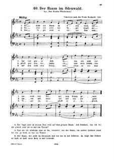 Der Baum im Odenwald: Der Baum im Odenwald by Johann Friedrich Reichardt