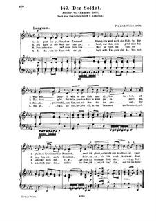 Der Soldat: Piano-vocal score by Friedrich Silcher