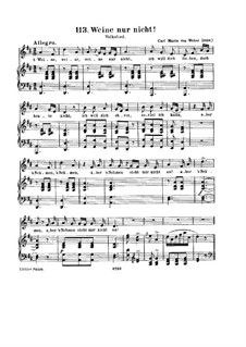 Seven Folk Songs, Op.54: Nr.7 Weine nur nicht, J.231 by Carl Maria von Weber