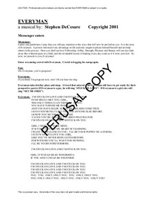 Everyman (the musical) (with accompaniment tracks): Everyman (the musical) (with accompaniment tracks) by Stephen DeCesare