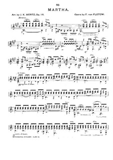 Martha, or The Market at Richmond: Fragments for guitar by Friedrich von Flotow