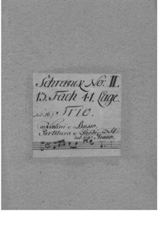 Trio Sonata for Two Violins and Basso Continuo, GraunWV C:XV:89: Trio Sonata for Two Violins and Basso Continuo by Johann Gottlieb Graun