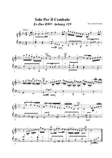 No.27 Solo per il Cembalo, BWV Anh.129: For keyboard by Johann Sebastian Bach