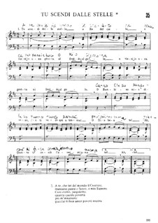 Tu scendi dalle stelle: For voice and piano by Alphonsus Maria de Liguori