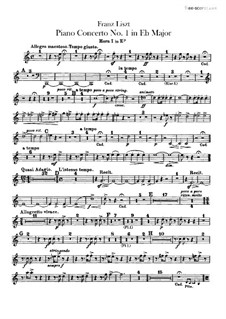 Piano Concerto No.1, S.124: Horns in Es parts by Franz Liszt