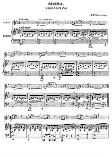 Rêverie for Violin (or Cello) and Piano: Score by Benoit Constant Fauconier