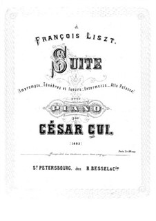 Suite for Piano, Op.21: Suite for Piano by César Cui