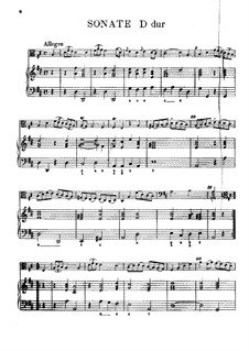 Sonata in D Major for Viola da Gamba and Basso Continuo: Score for two performers by Carl Friedrich Abel