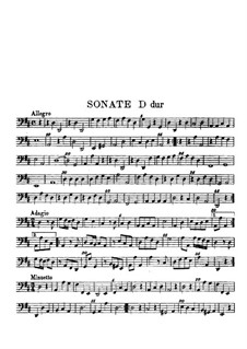 Sonata in D Major for Viola da Gamba and Basso Continuo – Basso Continuo Part: Sonata in D Major for Viola da Gamba and Basso Continuo – Basso Continuo Part by Carl Friedrich Abel