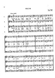 No.35 Schaff's mit mir, Gott, BWV 514: Vocal score by Johann Sebastian Bach