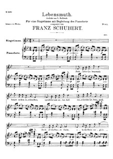 Lebensmut (Unvollendet), D.937: B flat Major by Franz Schubert