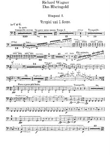 The Rhine Gold, WWV 86a: Percussion parts by Richard Wagner