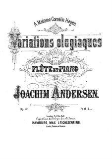 Variations Elegiaques, Op.27: Variations Elegiaques by Joachim Andersen
