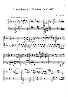 Sonata for Piano No.14 in C Minor, K.457: For a single performer by Wolfgang Amadeus Mozart