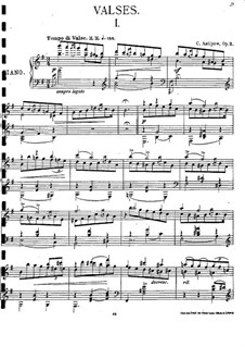 Three Waltzes for Piano, Op.2: Three Waltzes for Piano by Konstantin Antipov