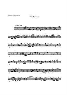 Concerto for Violin, Strings and Basso Continuo No.1 in A Minor, BWV 1041: Movement III – solo part by Johann Sebastian Bach