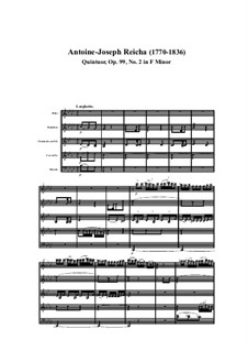 Woodwind Quintet in F Minor, Op.99 No.2: Movement I by Anton Reicha