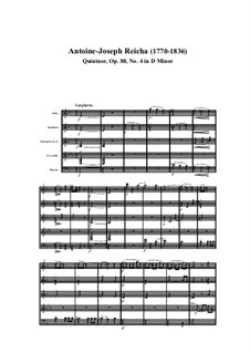 Woodwind Quintet in D Minor, Op.88 No.4: Movement I by Anton Reicha