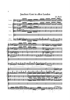 Jauchzet Gott in allen Landen. Cantata, BWV 51: Full score by Johann Sebastian Bach