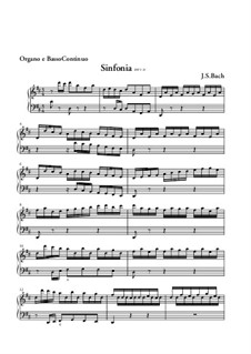 Wir danken dir, Gott, wir danken dir, BWV 29: Sinfonia – Organ and Basso Continuo Part by Johann Sebastian Bach
