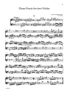 Duets for Two Violas, BR B 7-9 F 60-62: Duets for Two Violas by Wilhelm Friedemann Bach