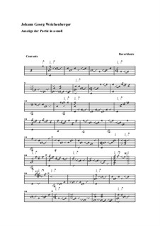 Suite in A Minor: Suite in A Minor by Johann Georg Weichenberger