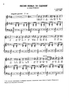 Raphael, Op.37: Ah! Di voluttade già il mio cor si fonde, for voice and piano by Anton Arensky