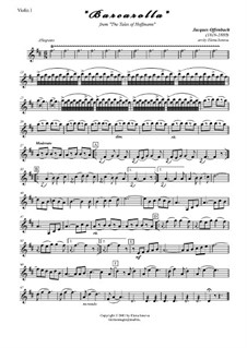 Barcarole: Version for string quartet by Jacques Offenbach