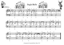 Piano version: Easy notes by James Lord Pierpont